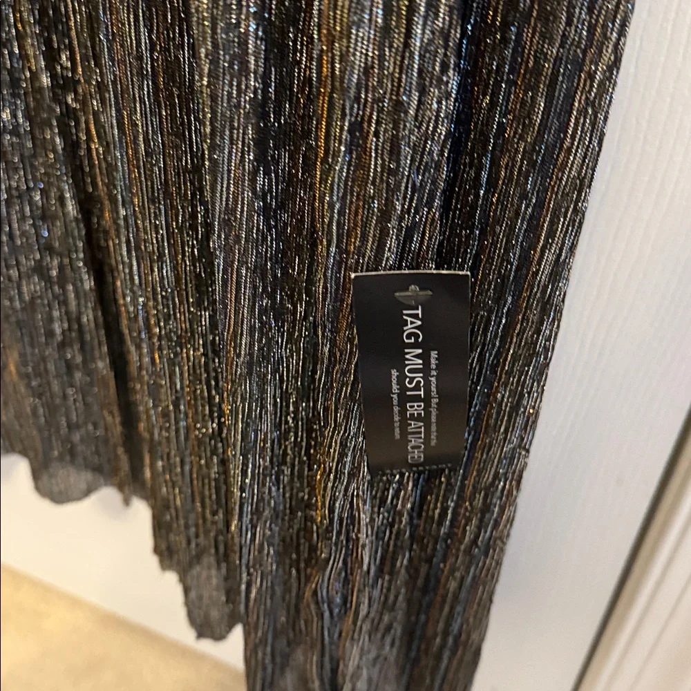 Lane Bryant Black Sparkle Belted Metallic Fit & Flare Dress Sz 22 NWT - Picture 7 of 8